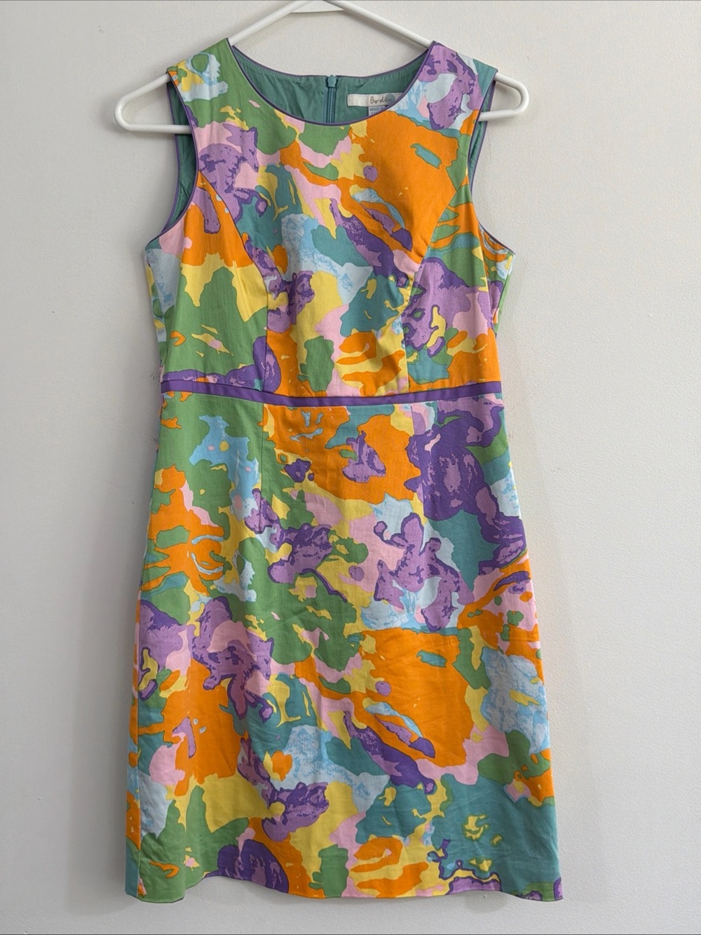 BODEN Women’s Multi Watercolor Sleeveless Floral Sheath Dress‎ WH483 Size 4P
